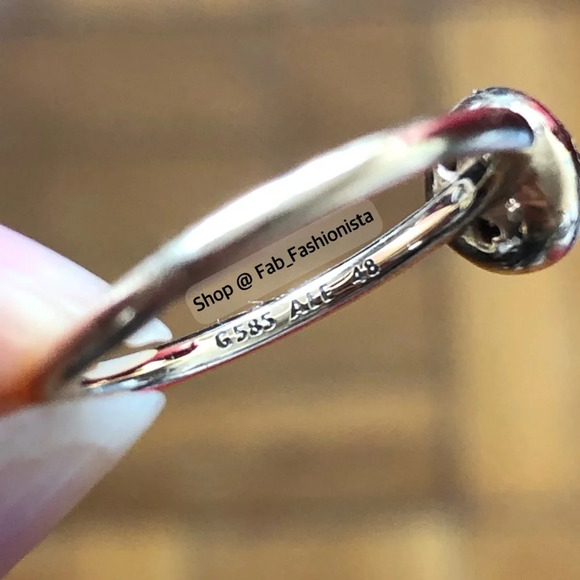 Pandora 14k yellow gold diamond statement Ring - Picture 4 of 8